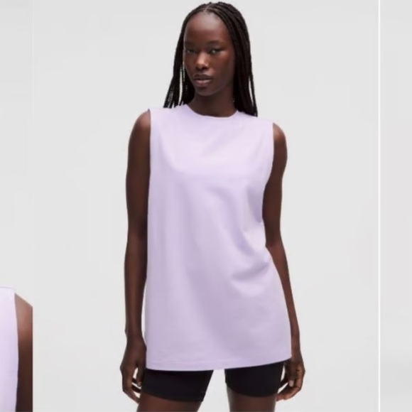 NWT Lululemon All Yours Cotton Tank Lavender Frost Size Medium - Picture 1 of 8